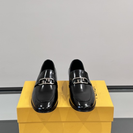 replica OLOCK LOAFERS BLACK LEATHER - FD161 UK