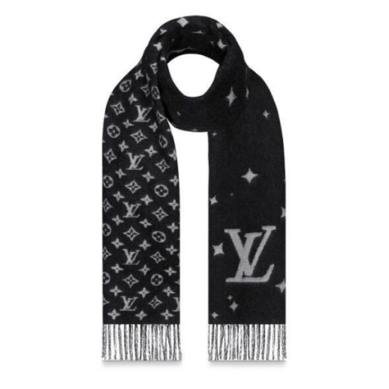 replica MONOGRAM GALAXY SCARF IN BLACK AND GREY UK