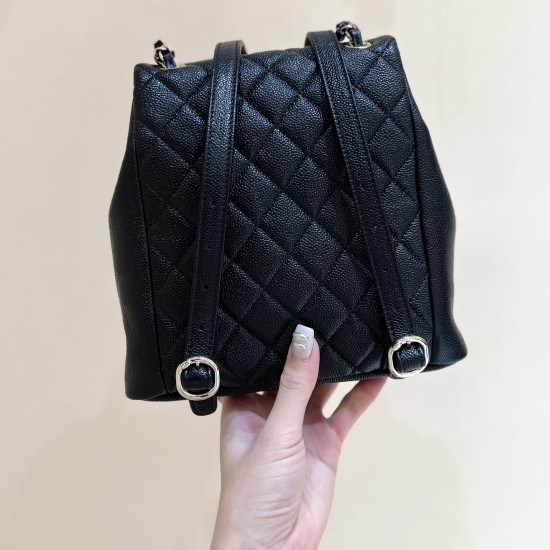 replica BACKPACK GRAINED SHINY CALFSKIN IN BLACK UK