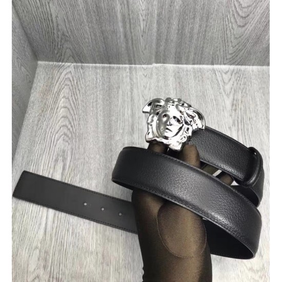 replica MEDUSA HEAD BELT WITH SILVER BUCKLE - B48 UK