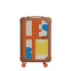 replica R.M.S CABIN SUITCASE IN ORANGE AND BROWN UK