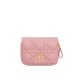 Replica Dior Women Wallets Caro Scarlet Wallet Antique Pink Supple Cannage Calfskin Uk