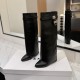 Replica SHARK BOOTS IN BLACK LEATHER WITH LOCKS - GVC152 UK replica SHARK BOOTS IN BLACK LEATHER WITH LOCKS - GVC152 UK