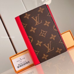 Passport Cover Red Monogram Macassar M82862 Uk Passport Cover Red Monogram Macassar M82862 Uk