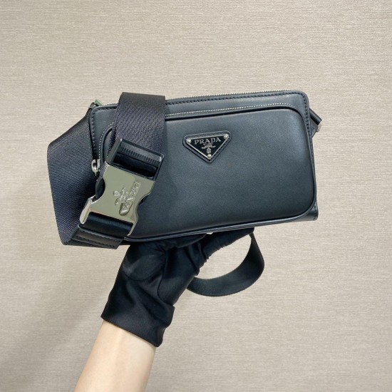 Replica Prada 15874 PFR#10736 Buddha Luxury Replica Leather Belt Bag Black Uk - 15874 - Buddha Luxury