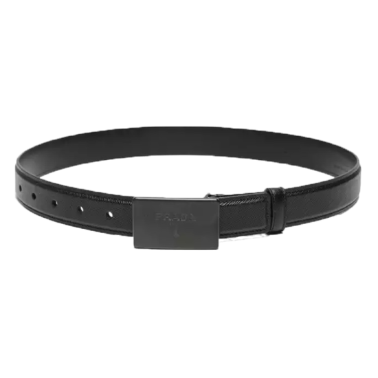 replica BUCKET LEATHER BELT IN BLACK - B288 UK