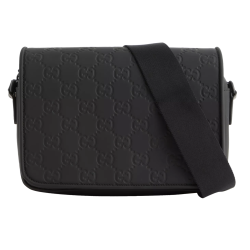 Monogram-Debossed Leather Cross-Body Bag Black Uk