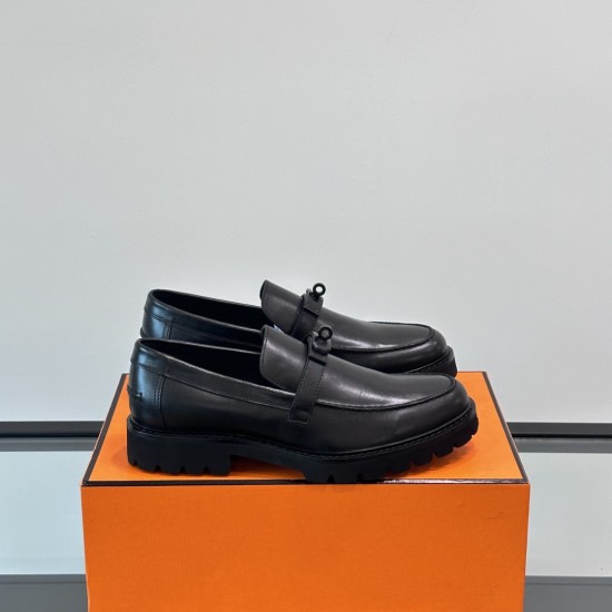 replica ICONE LOAFERS IN BLACK - H215 UK