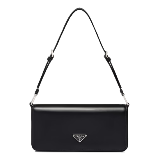 Replica Prada Women CrossBody and Shoulder Brushed Leather Femme Bag Black Uk