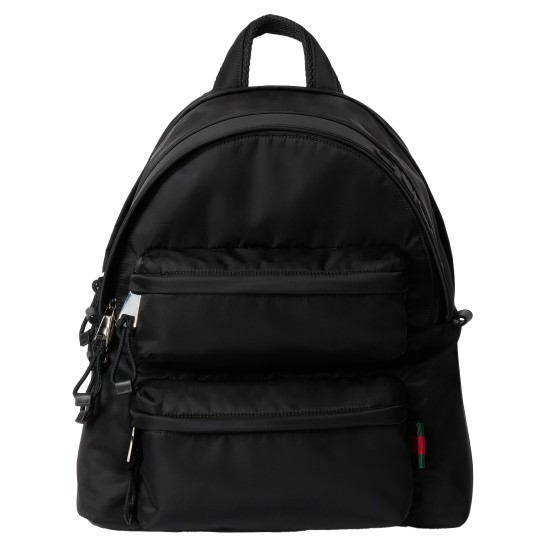replica MEDIUM BACKPACK WITH LOGO BLACK NYLON UK