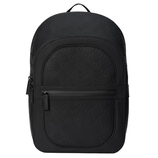 Replica BLACK RUBBER-EFFECT LEATHER BACKPACK UK replica BLACK RUBBER-EFFECT LEATHER BACKPACK UK