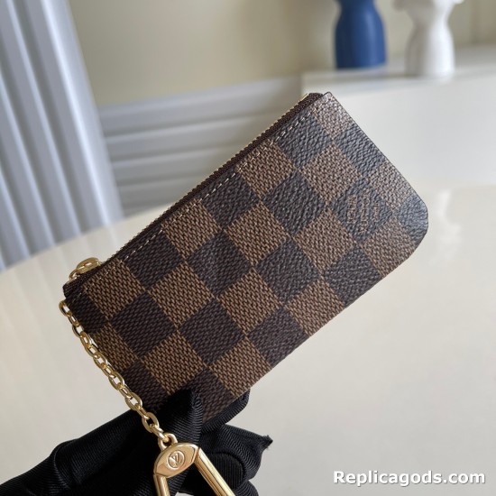 replica M62650 KEY POUCH DAMIER EBENE COATED CANVAS IN BROWN UK
