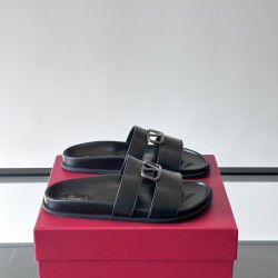 Garavani Vlogo Slides In Black Uk Garavani Vlogo Slides In Black Uk