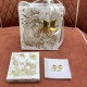 replica CD LOGO PEARL EARRINGS IN GOLD UK