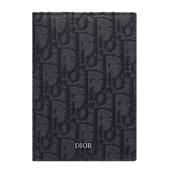 Replica Dior 12125 DFR#9834 Buddha Luxury Replica Passport Cover Black Oblique Jacquard Uk - 12125 - Buddha Luxury