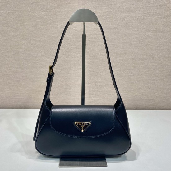 Replica Prada 14191 PFR#12285 Buddha Luxury Replica Small Leather Shoulder Bag In Black Uk - 14191 - Buddha Luxury