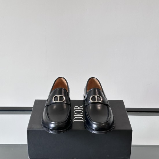 replica GRANVILLE LOAFERS BLACK LEATHER - CD384 UK