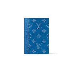 Passport Cover Agave Blue Taiga Cowhide Leather M31030 Uk