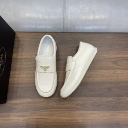 LEATHER LOAFERS IN WHITE - PD183 UK