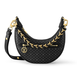 Loop Calfskin Handbag In Black M22591 Uk
