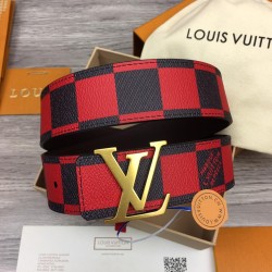 Lv Initiales 40Mm Reversible Belt Red - B355 Uk