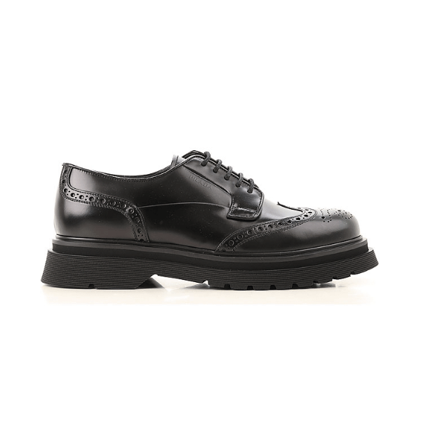 PRADA BRUSHED LEATHER DERBY BROGUE SHOES SHOES – PRS033 UK