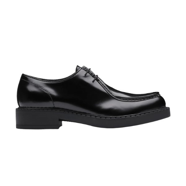 Prada Trainers Monolith Brushed Leather Lace-Up Shoes – Prs039 Uk